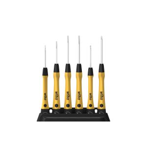 Wiha Fine screwdriver set PicoFinish® ESD Slotted, Phillips, 7 pcs. incl. holder (43707)