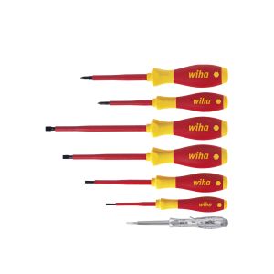 Wiha Screwdriver set SoftFinish® electric Slotted, Phillips 7-pcs. (00834)