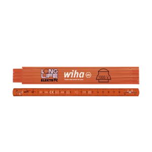 Wiha Electrician's Longlife® folding ruler, 2 m metric, 10 segments 15&#160;mm (42068)