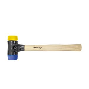 Wiha Soft-faced hammer"Safety" medium soft/hard with hickory wooden handle, round hammer face 40, 325&#160;mm (26654)