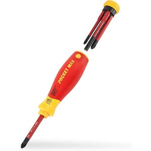 Wiha Screwdriver with bit magazine PocketMax® electric mixed with 4 slimBits (45296)