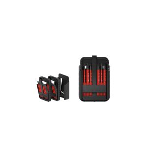 Wiha slimBit electric bit set Slotted, Phillips, Pozidriv, PlusMinus/Pozidriv, TORX® 15-pcs. Incl. slimBit boxes and belt holder (43162)