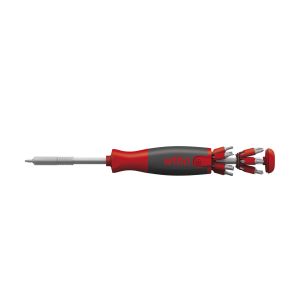 Wiha Screwdriver with bit magazine LiftUp 26one® Mixed with 13 double bits 1/4" in blister pack (43895)