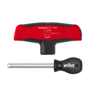 Wiha Torque screwdriver with T-handle TorqueVario®-S T 5-14 Nm variably adjustable torque limit 5 - 14 (29233)