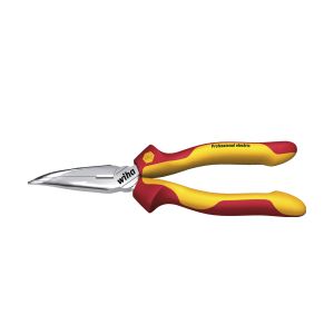 Wiha Needle nose pliers Professional electric with cutting edge curved shape, approx. 40° 200&#160;mm, 8" (27425)