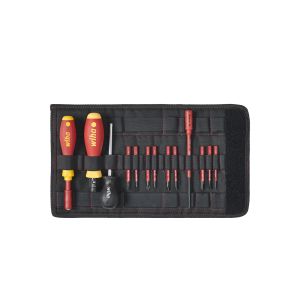 Wiha Set di giravite dinamometrici TorqueVario®-S electric 0.8-5.0 Nm assortiti 14 pz. campo di coppia meccanica a regolazione variabile con borsa pieghevole (40674)