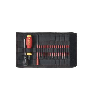 Wiha Torque screwdriver set TorqueVario®-S electric 0,8-5,0 Nm mixed, variably adjustable torque limit, 19 pcs. incl. folding bag (36791)