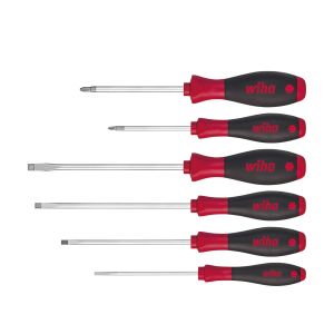 Wiha Screwdriver set SoftFinish® Slotted, Pozidriv 6-pcs (07153)