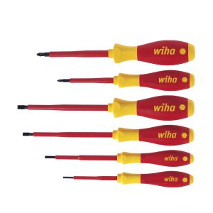 Wiha Screwdriver set SoftFinish® electric Slotted, Pozidriv 6-pcs (25477)