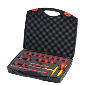 Wiha Set isolato con cricchetto da 3/8" 21 pz. con valigetta (43023)