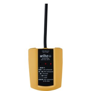 Wiha Socket tester 230 V AC, CAT II incl. 2x AAA batteries (45220)