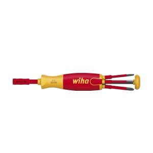 Wiha Screwdriver with bit magazine LiftUp electric sSlotted, Phillips with 6 slimBits pack (38612)